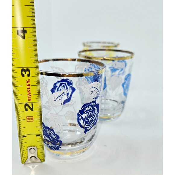 Hazel Atlas MCM Retro Rose-Pattern colorful Cocktail Shaker & Glass Set - Picture 10 of 10